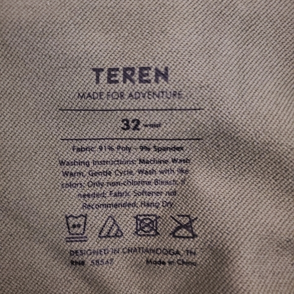 TEREN Mens 35 Green 10" Inseam Daily Driver Chino Shorts                     #63 - Picture 12 of 12